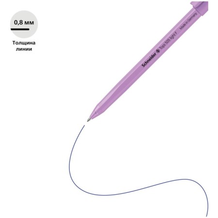 Ballic handle Schneider Tops 505 F, node 0.8 mm, blue ink, case pastel mix-4