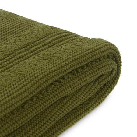 Cotton blanus with an essiential -bastard bastard olive color, size 130x170 cm-3