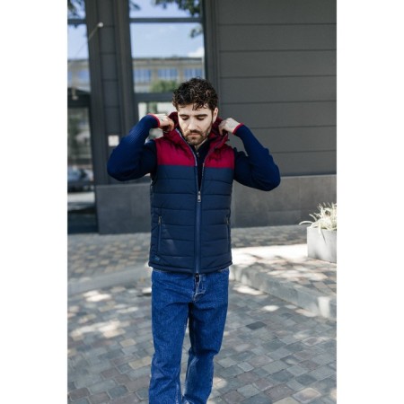 Male ise vest, size 50, blue, burgundy color-9