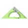 Triangle 12 cm, 45 °, calligrata, with a transporter, plastic, transparent mix