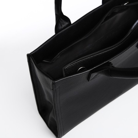 Female bag Textura, tout, average size, black color-7