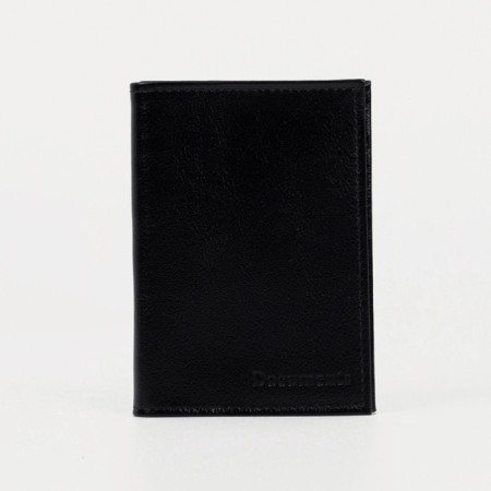 Cover for auto documents and passports, black color
