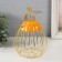 Vazon Metal souvenir, ceramic "pumpkin with a leaf" orange with gold 14.3x14.3x21 cm