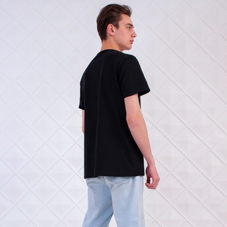 T -shirt male, black color, size 54-3