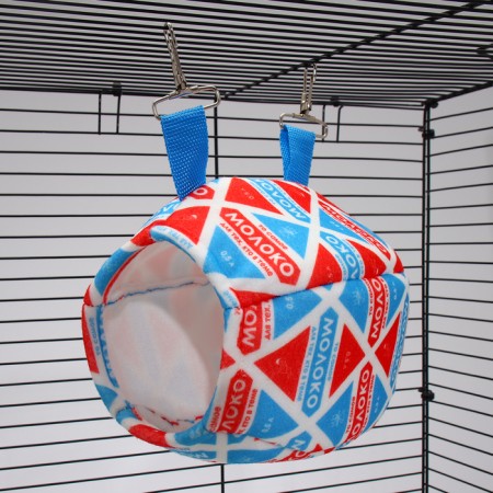 Suspended tunnel-house "Milk", 18 x 14 x 14 cm-4