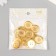 Buttons Plastic 4 PROVEL "Golden" 2.3x2.3 cm set 15 pcs