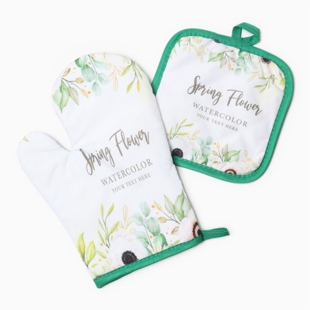 Kit. set 2 pr. 17*17 cm, mittens. 26*16 cm, 100% p/e-1
