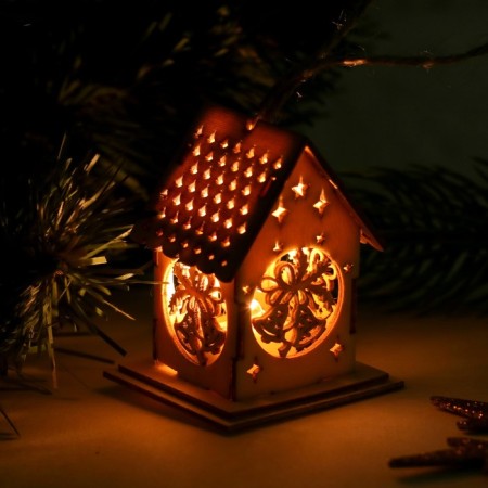 Decor with backlight "New Year's bells", mini-1