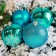 Set of balls plastic D-8 cm, 6 pcs "Snowflake Assorted" Blue