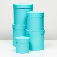 Set of boxes 5 in 1 hats, mint, 25x25, 23x23, 22x22, 19x19, 15x15 cm