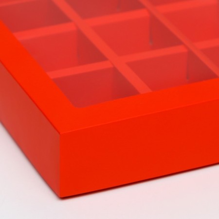 Box for sweets, 12 pcs, scarlet, 19 x 15 x 3.5 cm-2
