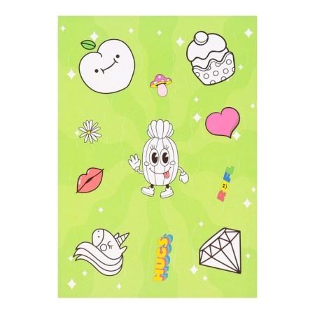 A set of stickers-painters "Tattoo" apple, 3 sheets, A5-2