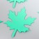 Foamiran's blank "List of maple", 5x5cm, 10pcs set, green