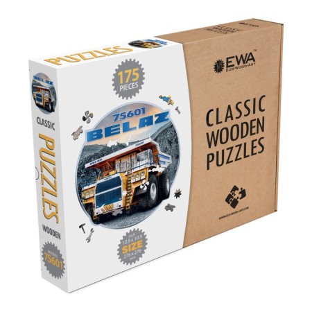 Wooden figured puzzle EWA "BELAZ", 28 × 28 cm-4