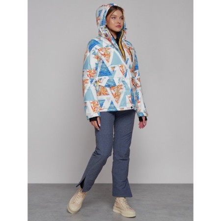 Ski jacket female winter, size 48, blue color-13