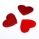 Decorative hearts, set 5 pcs., Size 1 pcs: 5.3 × 5 cm, red color