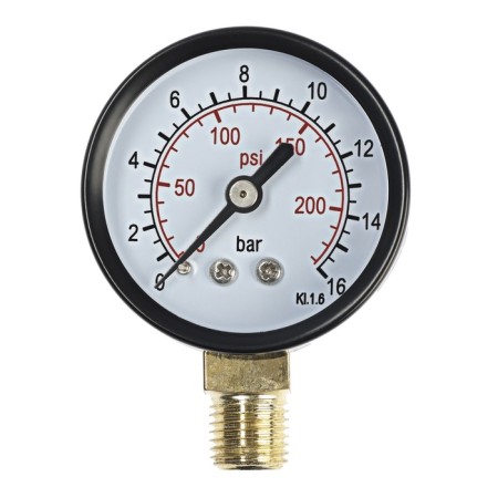 Manometer Zein, radial, body diameter 50 mm, 16 bar, 1/4 "-2