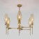 EUROSVET PRISM ceiling lamp 60143/6, E14, 6x60W, 700x700x680 mm, brass color