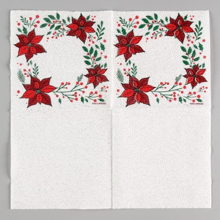 Paper Napkins "New Year's Patterns", single -layer, 24 × 24 cm, set 20 pcs., For the New Year-5