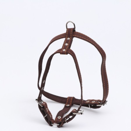 Leather slide "Walking", 2 cm, Osh 46-58 cm, og 78-85 cm, brown