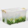 The container for storage with the lid "Hide Box. Grass ", 50 l, 60 × 38 × 31 cm, on wheels, mix