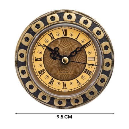 Quartz clock, D-9.5 cm, 1AA, discrete move