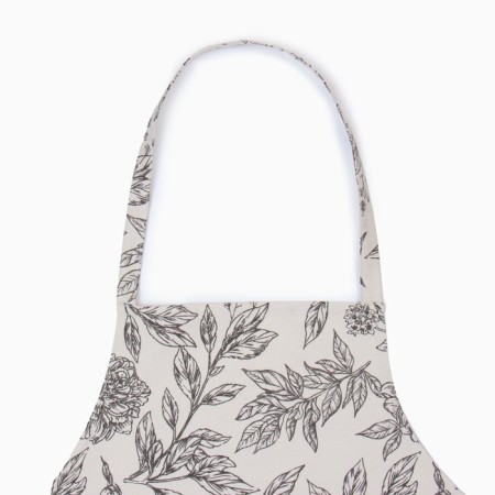 Apron Ethel "Black Flowers" 60x70cm, 100% HL, sarzha 190 g/m2-7