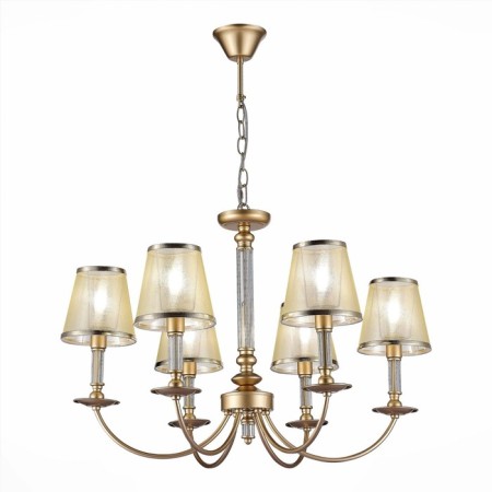 Suspended EVOLUCE lamp. Sle1115-203-06. Vinci. 6x60 watts, E14, 70x70x52 cm, color pink gold