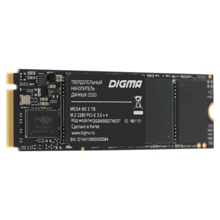SSD Digma PCIe 3.0 X4 2TB DGSM3002TM23T MeGA M2 M2 2280-8