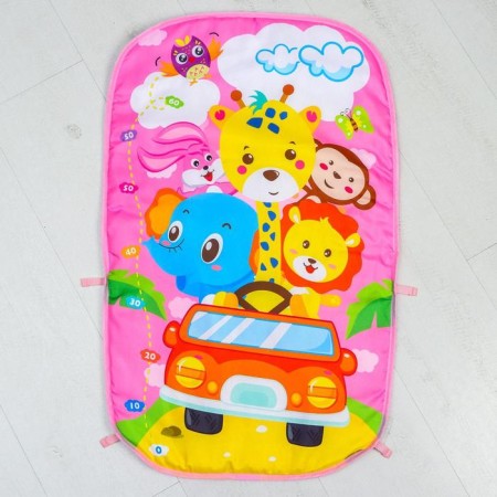 Developing rug "Girafics", with a piano, pink-13