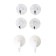 Hooks on Sasosk Axentia, 4 pcs, chrome steel, transparent suction cup Ø 4.5 cm