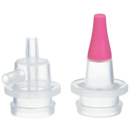 Children's nasal aspirator with 2 replaceable nozzles, in a container, pink color-13