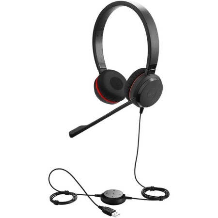 Headphones with a microphone Jabra Evolve 30 II MS Black 1.2M Faling USB headband (5399-823-309 10046-2