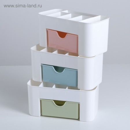 Organizer for storing the little things "Ergonomics", 21 × 10.5 × 10 cm, 6 sections, color mix-6