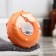 The bathtub bomb "Donut with sprinkling", 90 gr, white-orange, tangerine