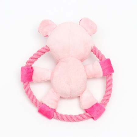 Textile toy "Pig in the ring", 18 x 13 cm-1