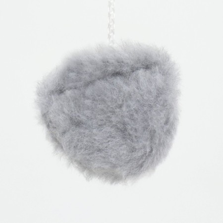 Clawing with three toys, 35 x 35 x 53 cm, gray with white paws-6