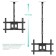 Broat Black 32 "-80" Max.68kg Ceiling Tilt Crill Crane