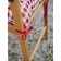 Pillow on the chair of the check, size 40x40 cm, red color