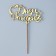 Topper wooden "Happy Birthday" Golden Datim beautifully 14.3x8.8 cm