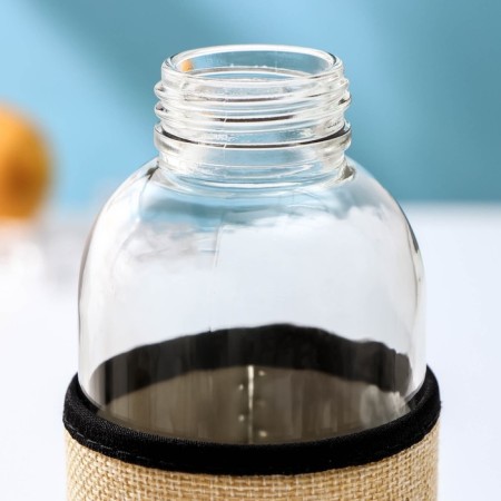 A glass bottle in a “Voyage” cover, 750 ml, h = 25 cm, color mix-2