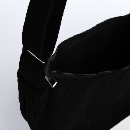 Youth bag with zipper, black color-4