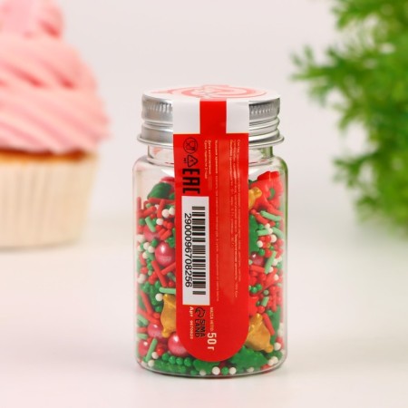 Sprinking confectionery "New Year Mix No. 1", New Year, 50 g-2