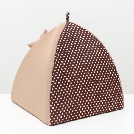 VIGVA House "Tenderness", 40 x 40 x 37 cm, calico, brown-4