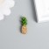 Decor for creativity Metal "Pineapp" golden green 2.2x0.9 cm