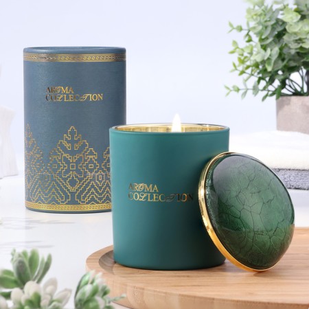 Aromatic candle in a glass "Aroma Collection", 260 g, white tea, in a tube