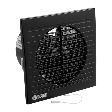 Exhaust fan "Cosmetic" B125VK, D = 125 mm, 12 W, 40 dB, 188 m³/h, with shutdown, black