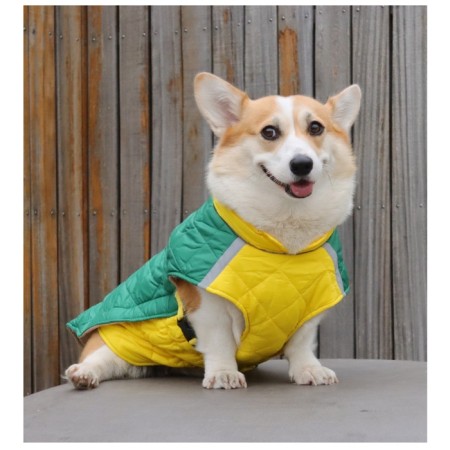 Jacket-Popon with a membrane, size M (DS 30, OG 46, Osh 34 cm, weight 5-8 kg), yellow-green-1