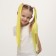 A set of overhead curls "Butterflies", straight hair, on a hairpin, 2 pcs, 50 cm, yellow color/mix