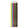 Pencils 6 colors Koh-I-Noor 3551, "birds", cardboard packaging, euro handle